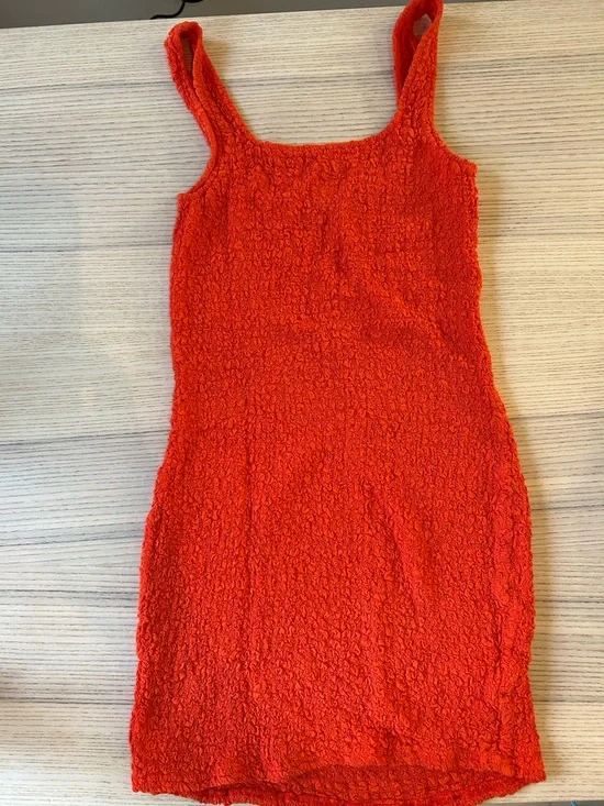 Rails Red Textured Mini Tank Dress - Picture 2 of 4